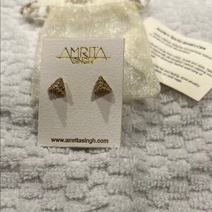 Amrita Singh Gold Geometric Earrings